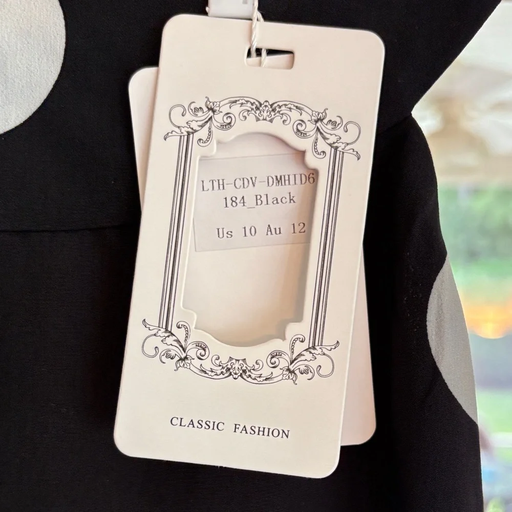 Couer De Vague Black and White Polka Dot Dress - Picture 2 of 8